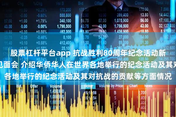 股票杠杆平台app 抗战胜利80周年纪念活动新闻中心举办第二场记者见面会 介绍华侨华人在世界各地举行的纪念活动及其对抗战的贡献等方面情况