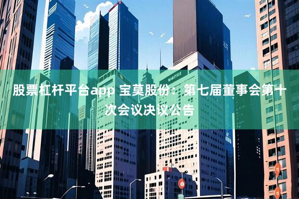 股票杠杆平台app 宝莫股份：第七届董事会第十次会议决议公告